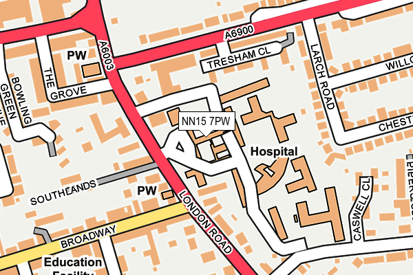 NN15 7PW map - OS OpenMap – Local (Ordnance Survey)
