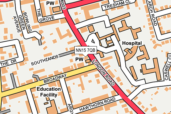 NN15 7QB map - OS OpenMap – Local (Ordnance Survey)