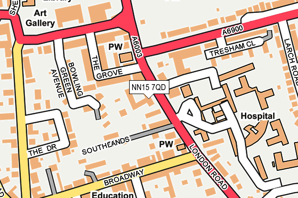 NN15 7QD map - OS OpenMap – Local (Ordnance Survey)