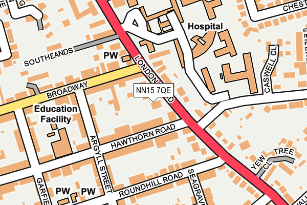 NN15 7QE map - OS OpenMap – Local (Ordnance Survey)