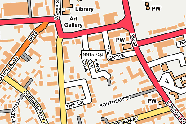 NN15 7QJ map - OS OpenMap – Local (Ordnance Survey)
