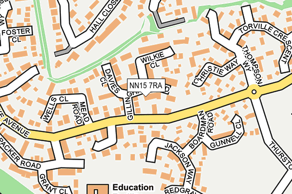 NN15 7RA map - OS OpenMap – Local (Ordnance Survey)