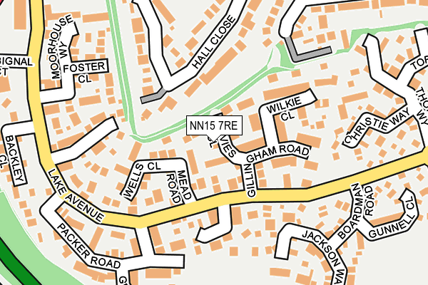 NN15 7RE map - OS OpenMap – Local (Ordnance Survey)