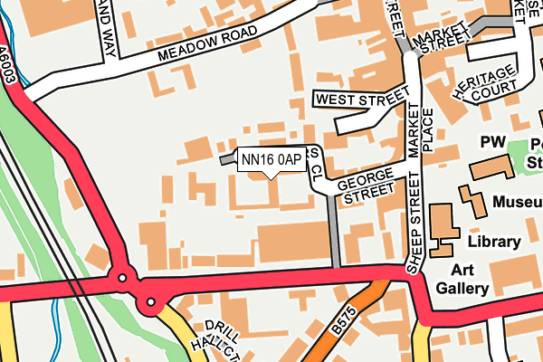 NN16 0AP map - OS OpenMap – Local (Ordnance Survey)