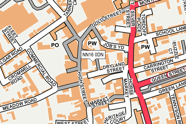 NN16 0DN map - OS OpenMap – Local (Ordnance Survey)