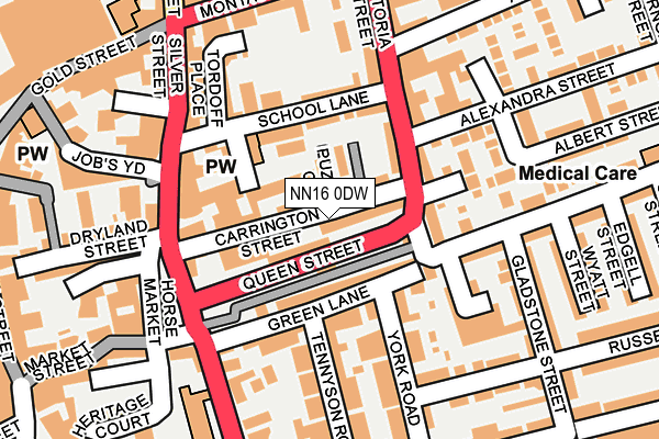 NN16 0DW map - OS OpenMap – Local (Ordnance Survey)
