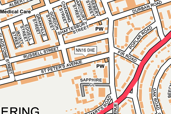 NN16 0HE map - OS OpenMap – Local (Ordnance Survey)