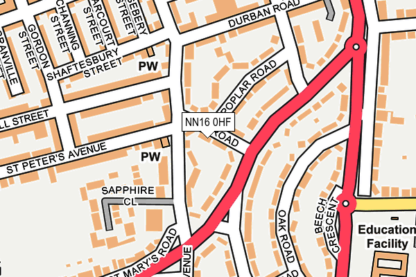 NN16 0HF map - OS OpenMap – Local (Ordnance Survey)