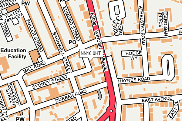 NN16 0HT map - OS OpenMap – Local (Ordnance Survey)