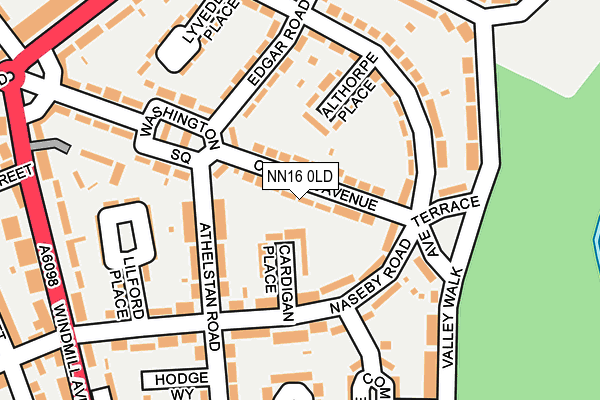 NN16 0LD map - OS OpenMap – Local (Ordnance Survey)