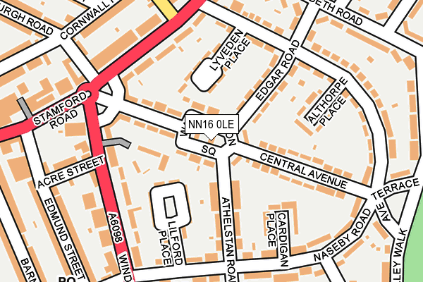 NN16 0LE map - OS OpenMap – Local (Ordnance Survey)