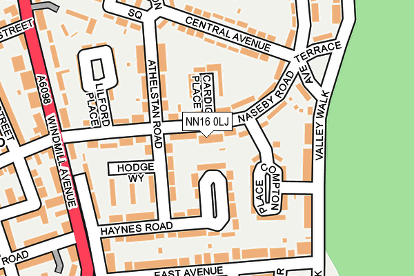 NN16 0LJ map - OS OpenMap – Local (Ordnance Survey)