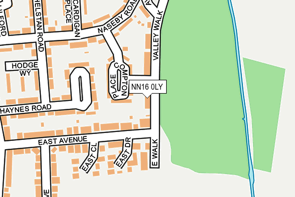 NN16 0LY map - OS OpenMap – Local (Ordnance Survey)