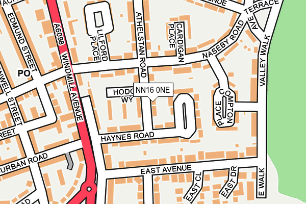 NN16 0NE map - OS OpenMap – Local (Ordnance Survey)