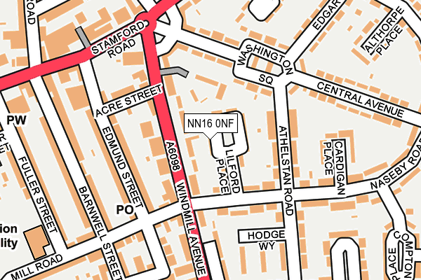 NN16 0NF map - OS OpenMap – Local (Ordnance Survey)