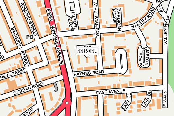 NN16 0NL map - OS OpenMap – Local (Ordnance Survey)
