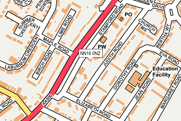 NN16 0NZ map - OS OpenMap – Local (Ordnance Survey)