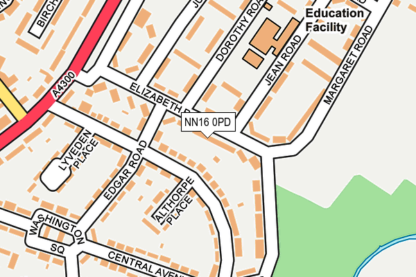 NN16 0PD map - OS OpenMap – Local (Ordnance Survey)