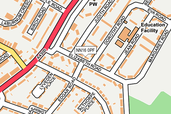 NN16 0PF map - OS OpenMap – Local (Ordnance Survey)