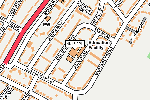 NN16 0PL map - OS OpenMap – Local (Ordnance Survey)