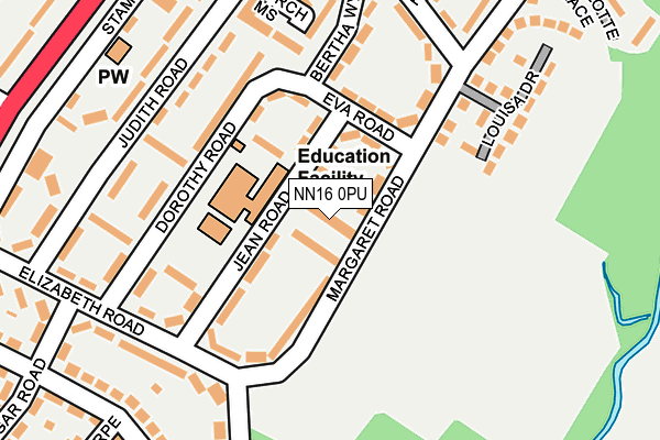 NN16 0PU map - OS OpenMap – Local (Ordnance Survey)