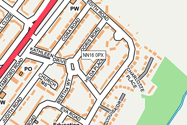 NN16 0PX map - OS OpenMap – Local (Ordnance Survey)