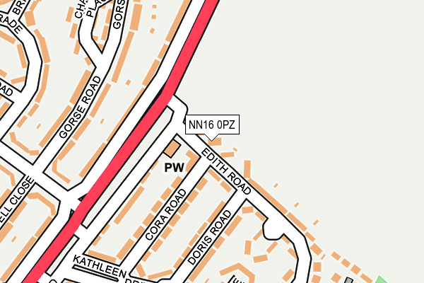 NN16 0PZ map - OS OpenMap – Local (Ordnance Survey)