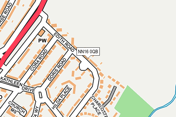 NN16 0QB map - OS OpenMap – Local (Ordnance Survey)