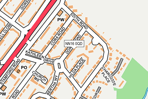 NN16 0QD map - OS OpenMap – Local (Ordnance Survey)