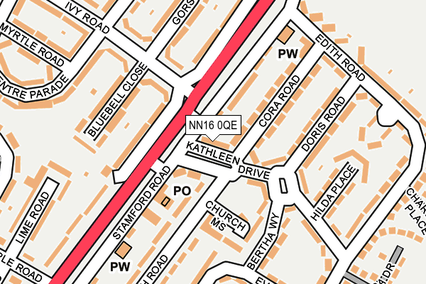 NN16 0QE map - OS OpenMap – Local (Ordnance Survey)