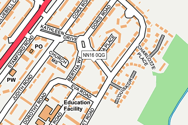 NN16 0QG map - OS OpenMap – Local (Ordnance Survey)