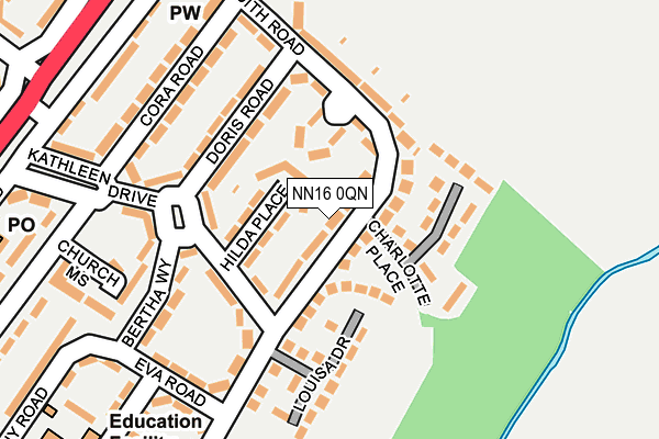 NN16 0QN map - OS OpenMap – Local (Ordnance Survey)