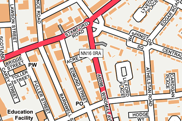 NN16 0RA map - OS OpenMap – Local (Ordnance Survey)