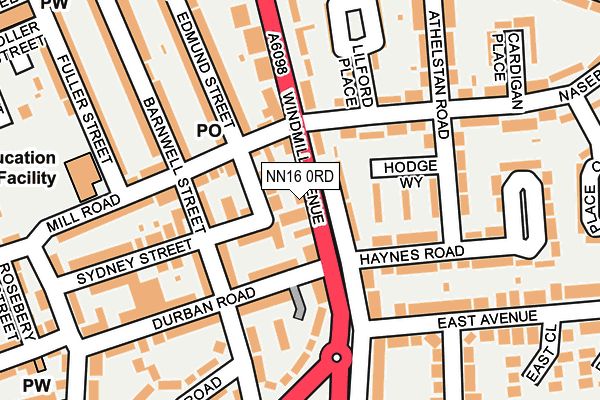 NN16 0RD map - OS OpenMap – Local (Ordnance Survey)
