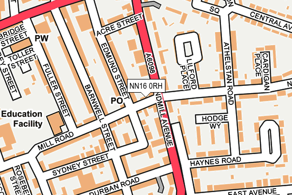 NN16 0RH map - OS OpenMap – Local (Ordnance Survey)