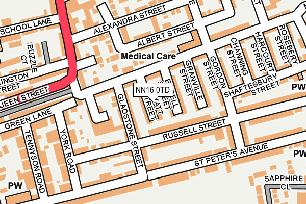 NN16 0TD map - OS OpenMap – Local (Ordnance Survey)