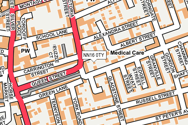 NN16 0TY map - OS OpenMap – Local (Ordnance Survey)