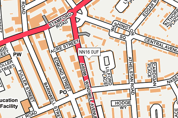 NN16 0UF map - OS OpenMap – Local (Ordnance Survey)