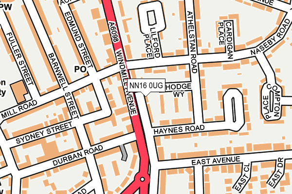 NN16 0UG map - OS OpenMap – Local (Ordnance Survey)