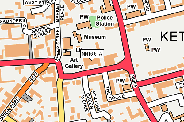 NN16 6TA map - OS OpenMap – Local (Ordnance Survey)
