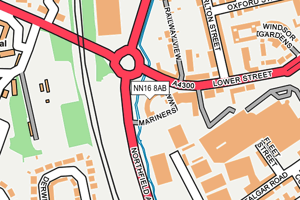 NN16 8AB map - OS OpenMap – Local (Ordnance Survey)