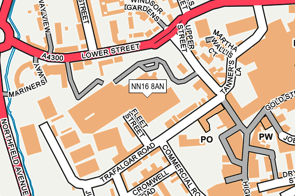 NN16 8AN map - OS OpenMap – Local (Ordnance Survey)