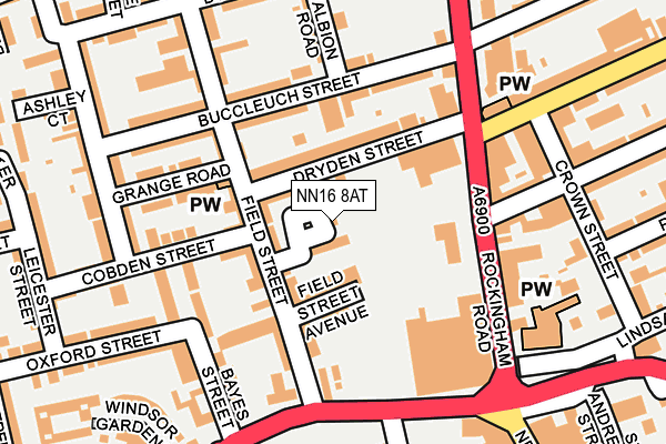 NN16 8AT map - OS OpenMap – Local (Ordnance Survey)