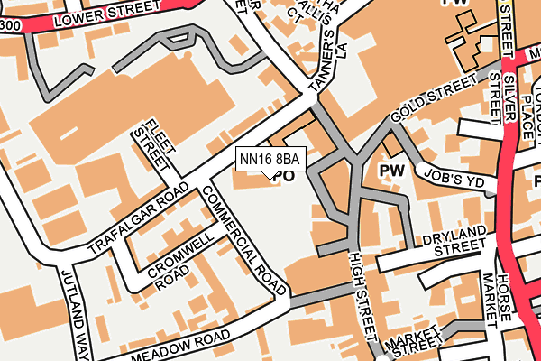 NN16 8BA map - OS OpenMap – Local (Ordnance Survey)