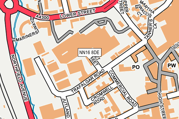 NN16 8DE map - OS OpenMap – Local (Ordnance Survey)