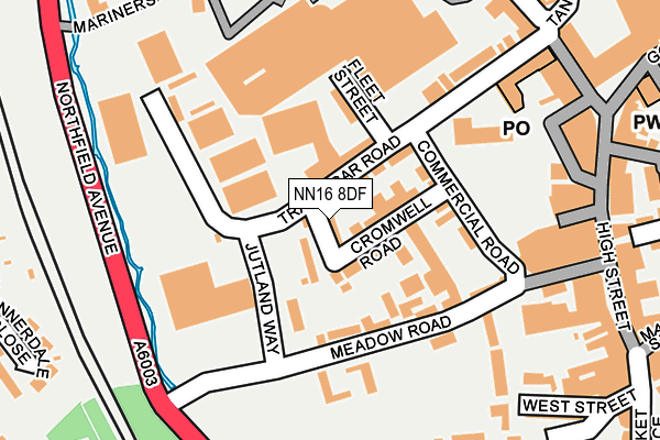 NN16 8DF map - OS OpenMap – Local (Ordnance Survey)