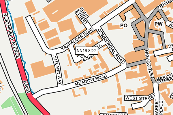 NN16 8DG map - OS OpenMap – Local (Ordnance Survey)