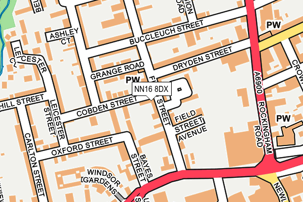 NN16 8DX map - OS OpenMap – Local (Ordnance Survey)