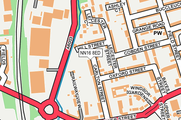 NN16 8ED map - OS OpenMap – Local (Ordnance Survey)
