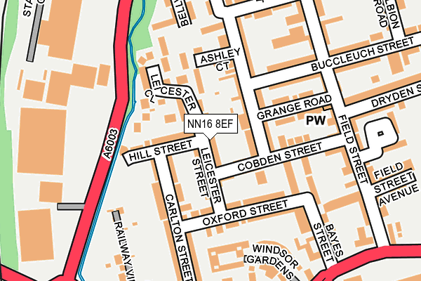 NN16 8EF map - OS OpenMap – Local (Ordnance Survey)